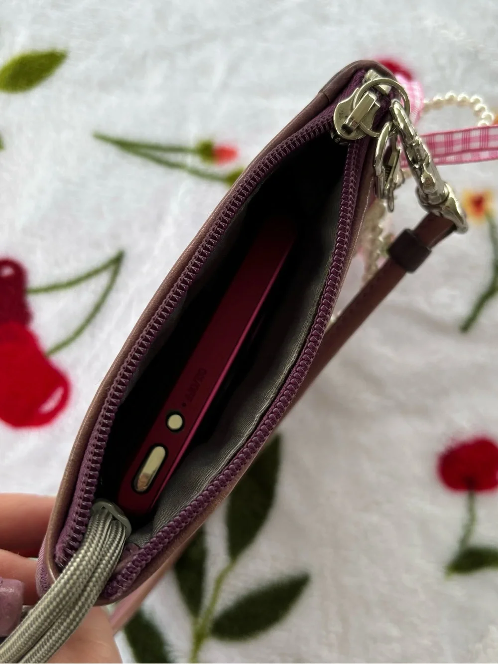 Coach Madison OP Art C Purple Wristlet - Picture 7 of 7